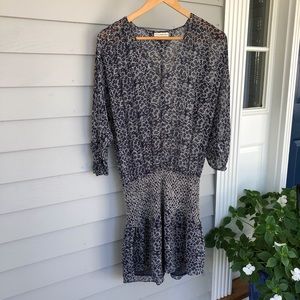 Ulla Johnson Dress Mini Silk Floral Pintuck 2 EUC